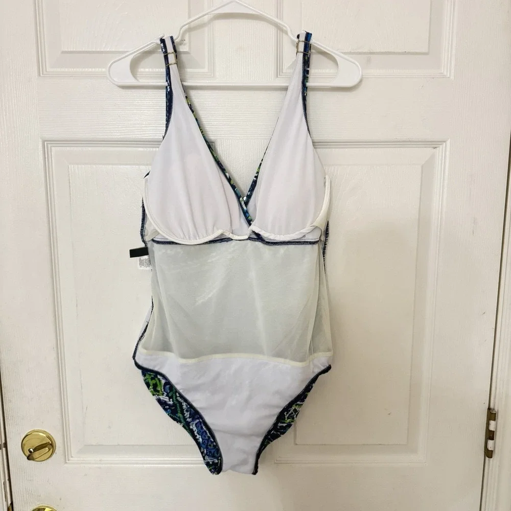 Lauren Ralph‎ Lauren One Piece 12 Paisley Floral Underwire Tummy Control $116